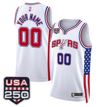 San Antonio Spurs "America 250 Edition" Custom Swingman Jersey - All Stitched