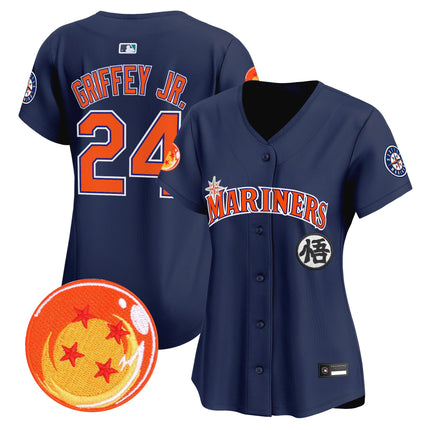 Women's Seattle Mariners x Dragon Ball Vapor Premier Limited Jersey - All Stitched