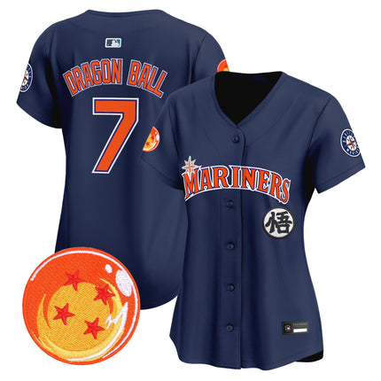 Women's Seattle Mariners x Dragon Ball Vapor Premier Limited Jersey - All Stitched