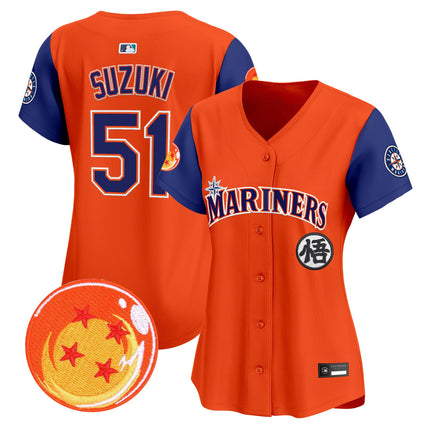 Women's Seattle Mariners x Dragon Ball Vapor Premier Limited Jersey - All Stitched