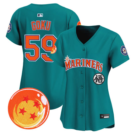 Women's Seattle Mariners x Dragon Ball Vapor Premier Limited Jersey - All Stitched