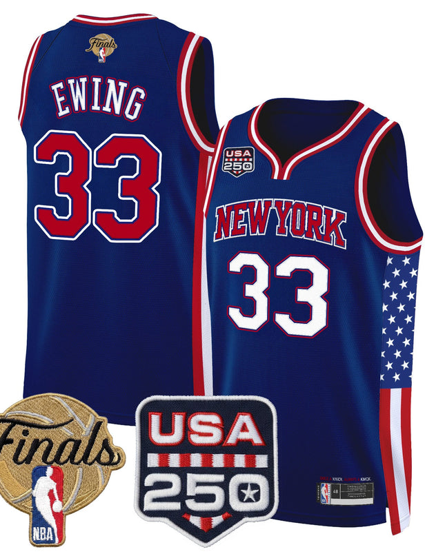 Men's New York Knicks "America 250 Edition" 2026 Finals Patch Swingman Jersey - All Stitched