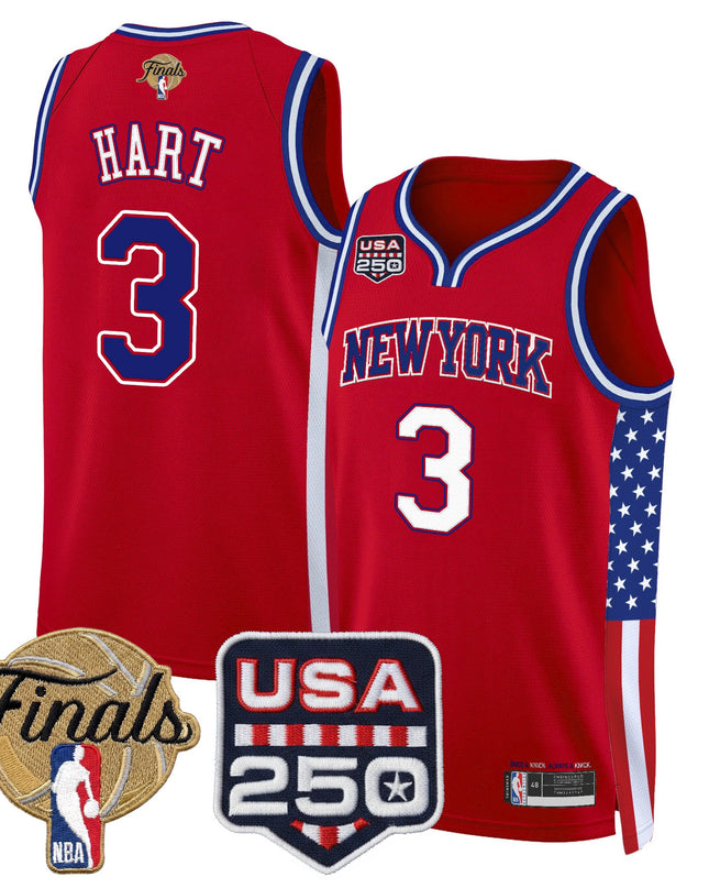 Men's New York Knicks "America 250 Edition" 2026 Finals Patch Swingman Jersey - All Stitched