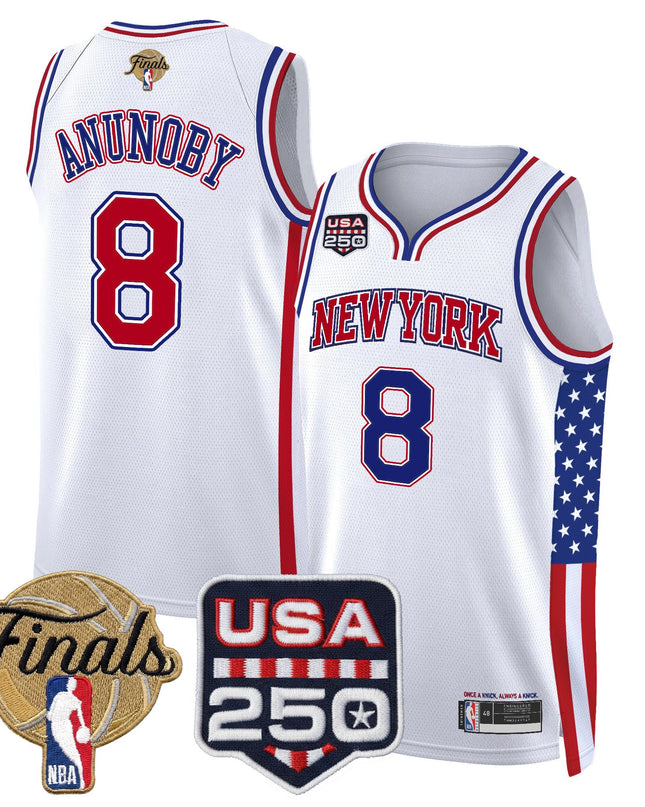 Men's New York Knicks "America 250 Edition" 2026 Finals Patch Swingman Jersey - All Stitched