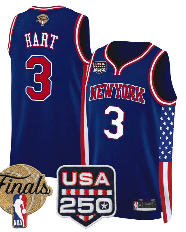 Men's New York Knicks "America 250 Edition" 2026 Finals Patch Swingman Jersey - All Stitched