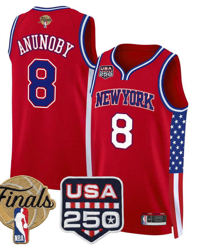 Men's New York Knicks "America 250 Edition" 2026 Finals Patch Swingman Jersey - All Stitched
