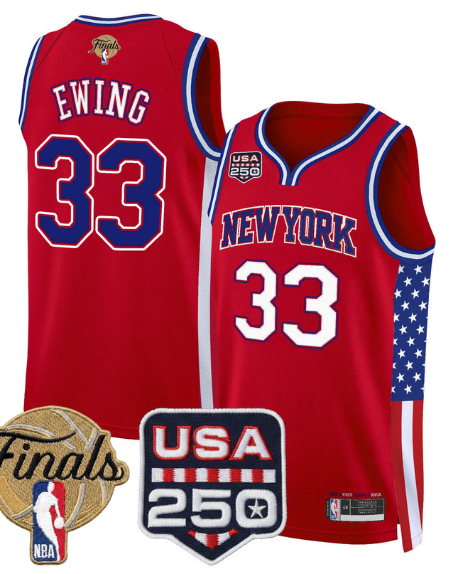 Men's New York Knicks "America 250 Edition" 2026 Finals Patch Swingman Jersey - All Stitched