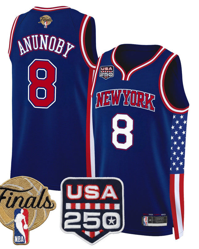 Men's New York Knicks "America 250 Edition" 2026 Finals Patch Swingman Jersey - All Stitched
