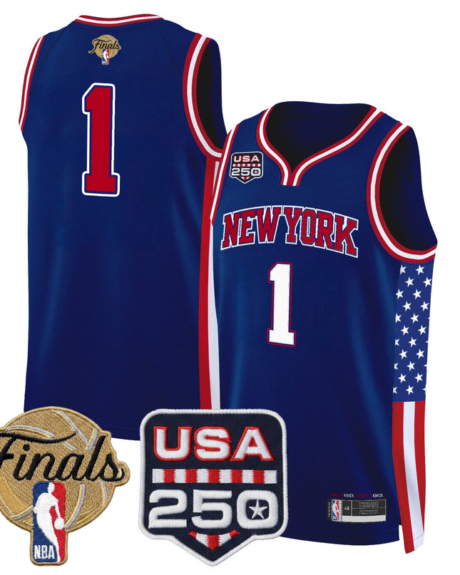 Men's New York Knicks "America 250 Edition" 2026 Finals Patch Swingman Jersey - All Stitched