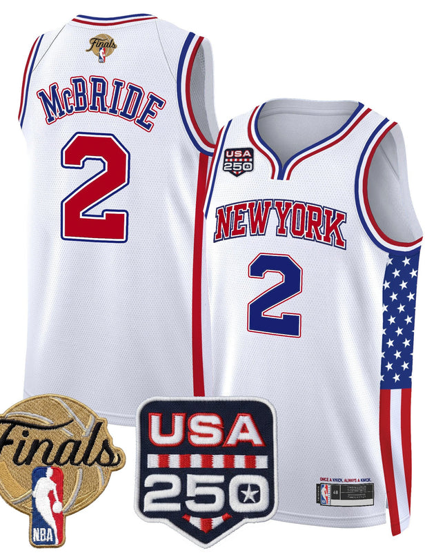 Men's New York Knicks "America 250 Edition" 2026 Finals Patch Swingman Jersey - All Stitched
