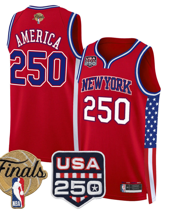 Men's New York Knicks "America 250 Edition" 2026 Finals Patch Swingman Jersey - All Stitched