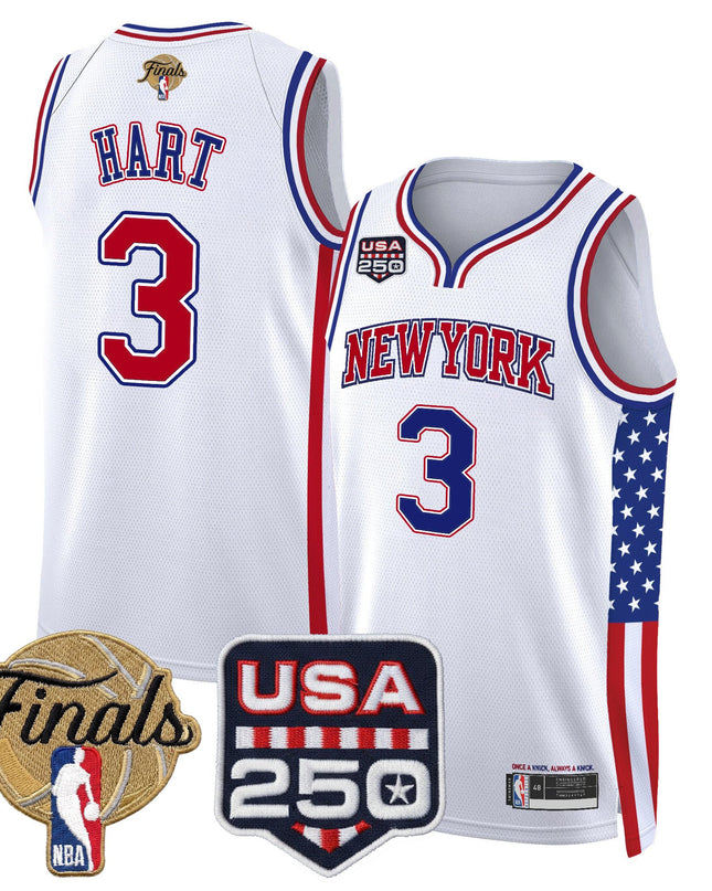 Men's New York Knicks "America 250 Edition" 2026 Finals Patch Swingman Jersey - All Stitched
