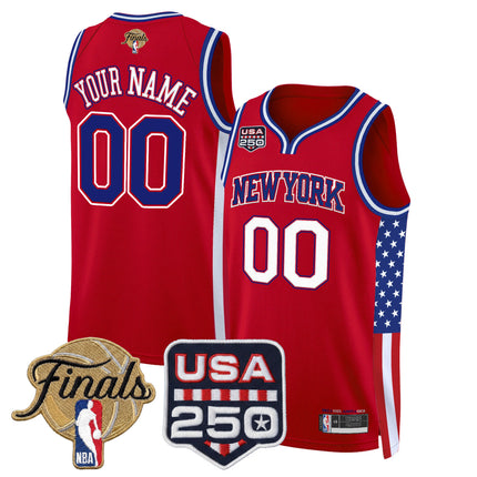 New York Knicks "America 250 Edition" 2026 Finals Patch Custom Swingman Jersey - All Stitched