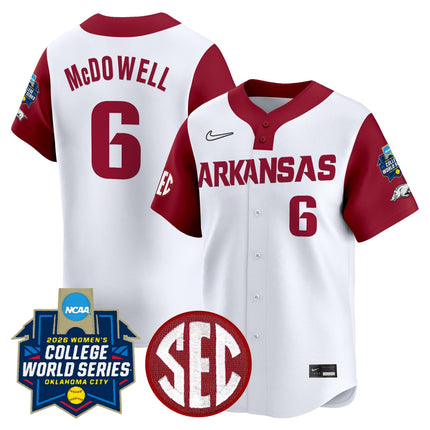 Men's Size - Arkansas Softball 2026 World Series (WCWS) Vapor Premier Limited Jersey - All Stitched