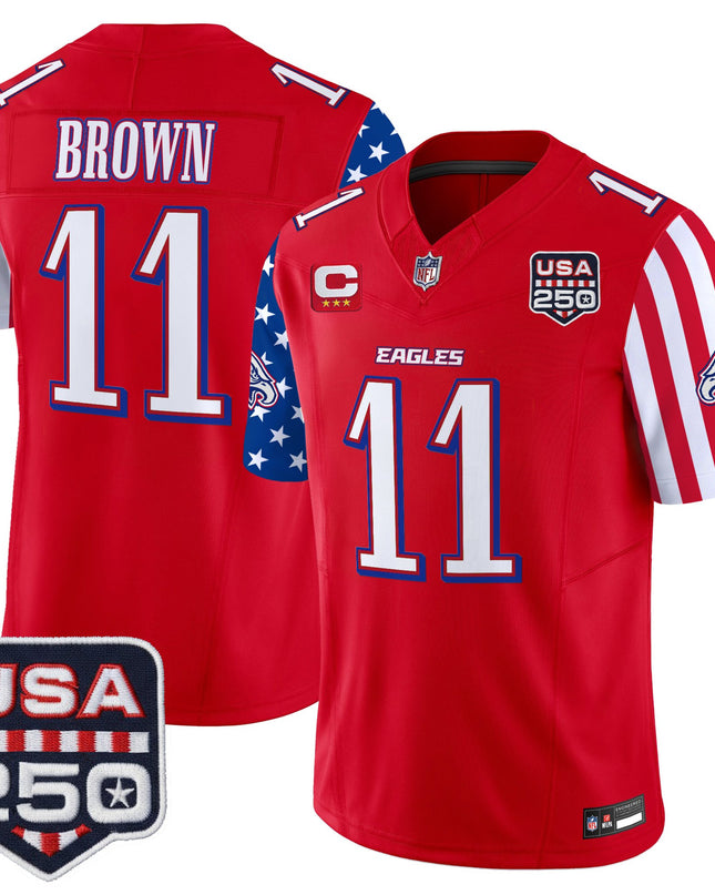 Men's Philadelphia Eagles "America 250 Edition" Vapor Limited Jersey - All Stitched