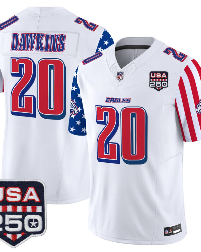 Men's Philadelphia Eagles "America 250 Edition" Vapor Limited Jersey - All Stitched