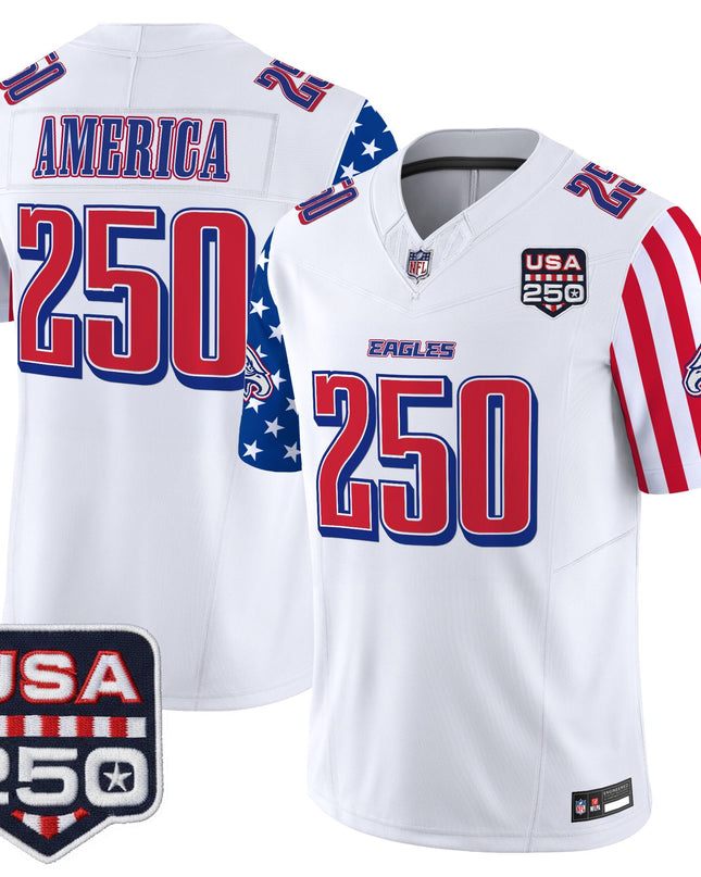 Men's Philadelphia Eagles "America 250 Edition" Vapor Limited Jersey - All Stitched