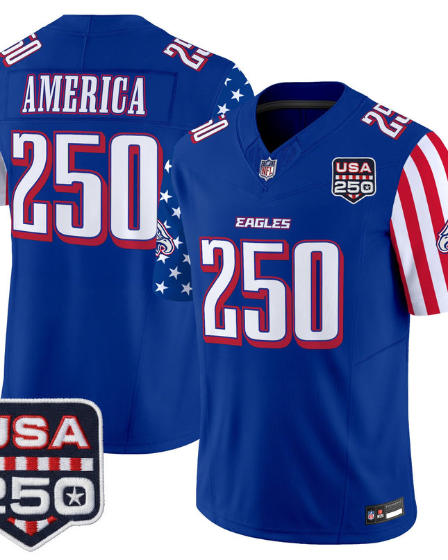 Men's Philadelphia Eagles "America 250 Edition" Vapor Limited Jersey - All Stitched