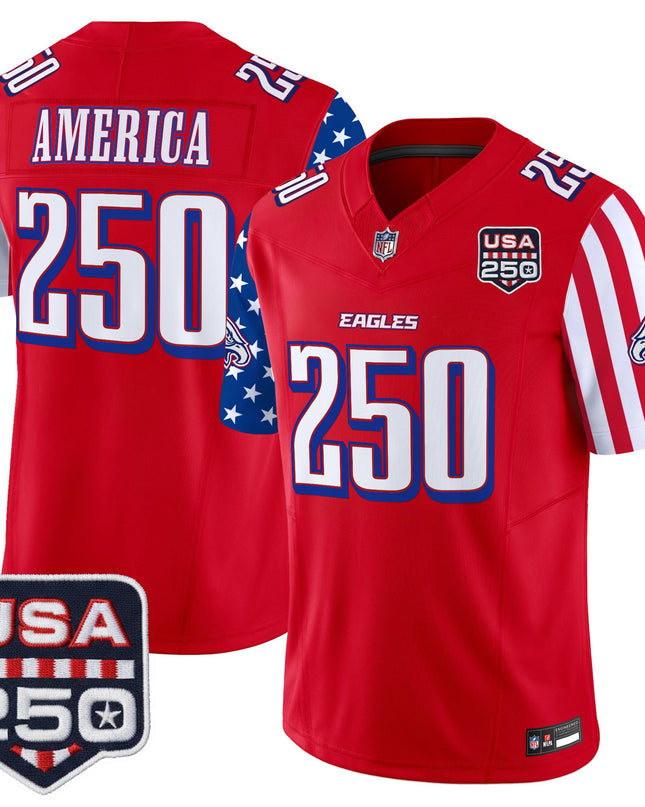 Men's Philadelphia Eagles "America 250 Edition" Vapor Limited Jersey - All Stitched