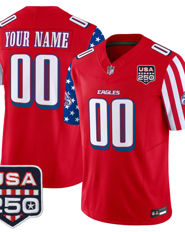 Philadelphia Eagles "America 250 Edition" Vapor Limited Custom Jersey - All Stitched