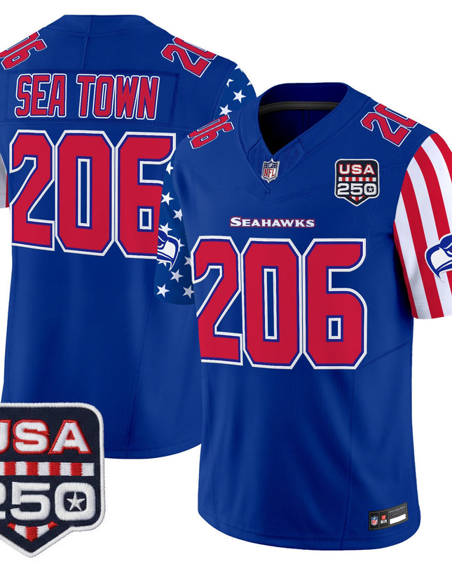 Men's Seattle Seahawks "America 250 Edition" Vapor Limited Jersey - All Stitched