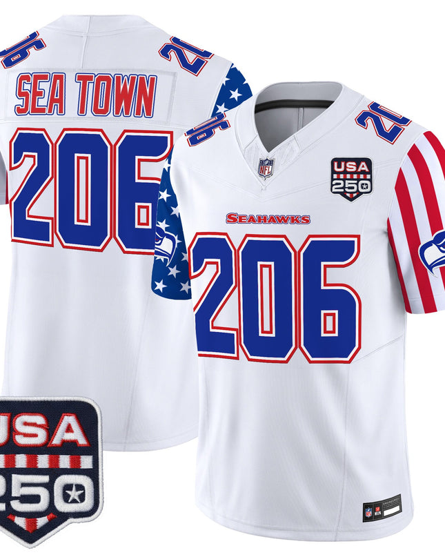 Men's Seattle Seahawks "America 250 Edition" Vapor Limited Jersey - All Stitched