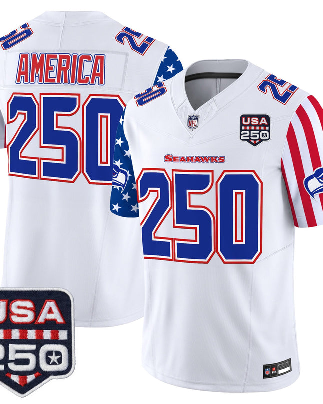 Men's Seattle Seahawks "America 250 Edition" Vapor Limited Jersey - All Stitched