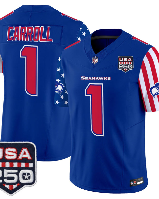Men's Seattle Seahawks "America 250 Edition" Vapor Limited Jersey - All Stitched