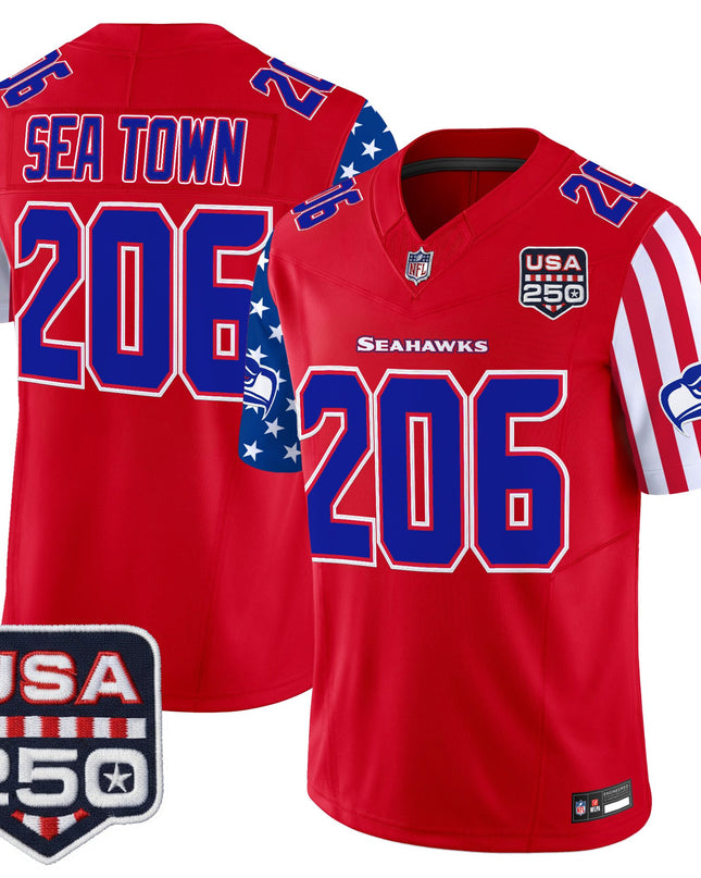 Men's Seattle Seahawks "America 250 Edition" Vapor Limited Jersey - All Stitched