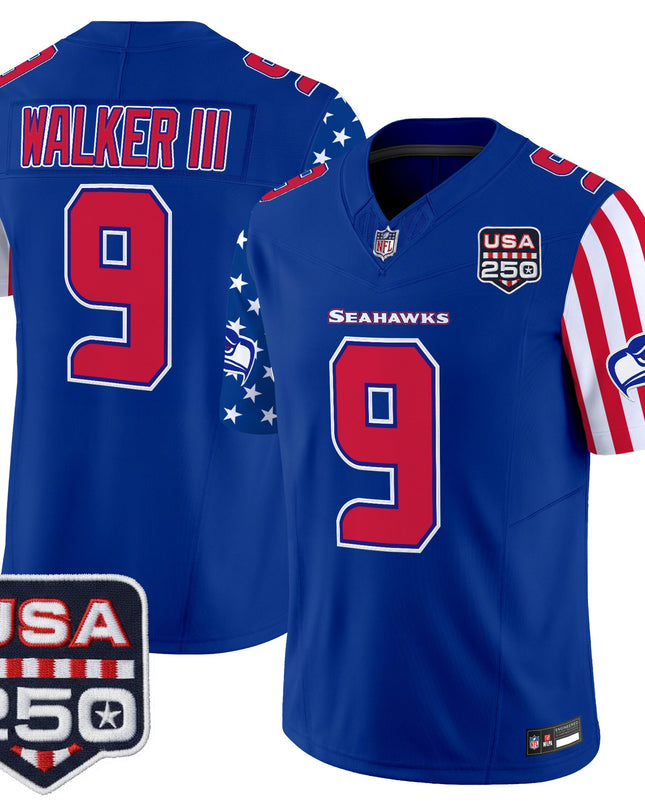 Men's Seattle Seahawks "America 250 Edition" Vapor Limited Jersey - All Stitched