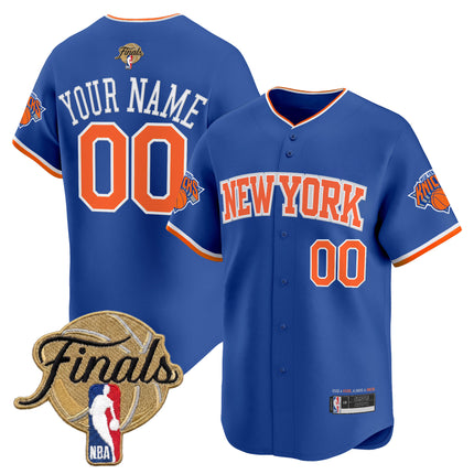 New York Knicks 2026 Finals Vapor Custom Baseball Jersey - All Stitched