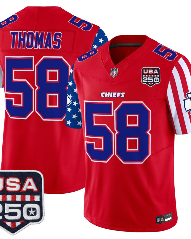Men's Chiefs "America 250 Edition" Vapor Limited Jersey - All Stitched