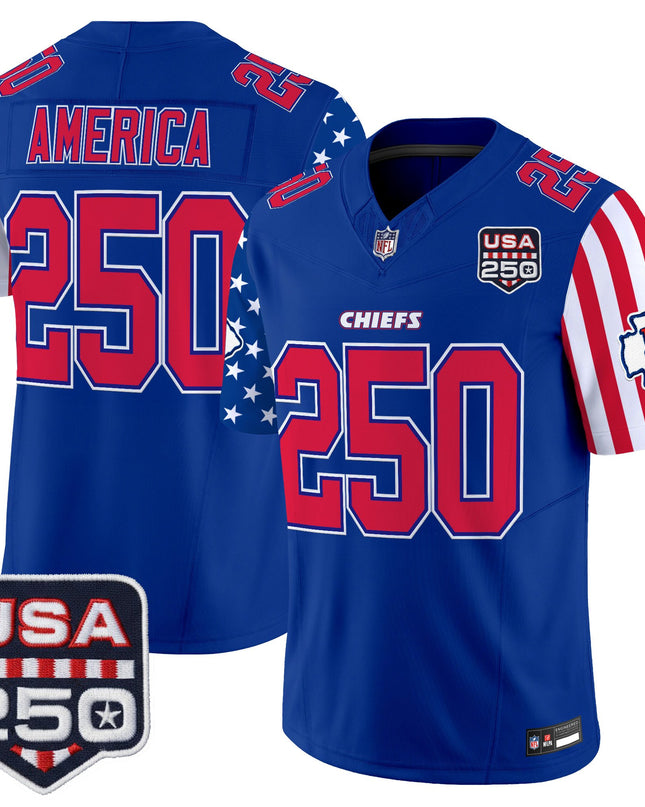 Men's Chiefs "America 250 Edition" Vapor Limited Jersey - All Stitched