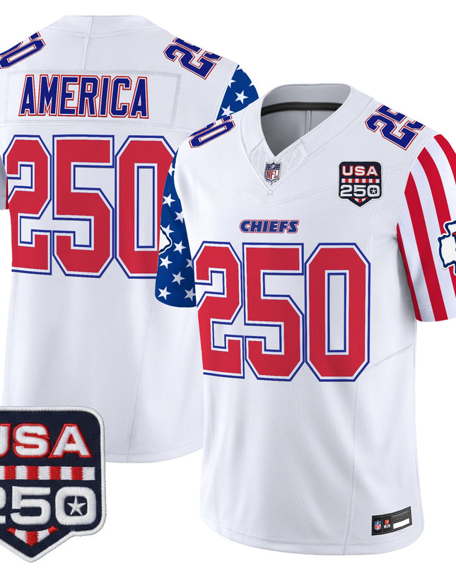 Men's Chiefs "America 250 Edition" Vapor Limited Jersey - All Stitched