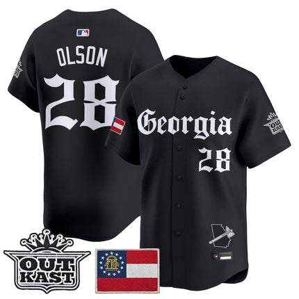 Men's Atlanta Braves 'Georgia x Outkast Gothic Edition' Vapor Premier Limited Jersey - All Stitched
