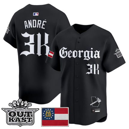Men's Atlanta Braves 'Georgia x Outkast Gothic Edition' Vapor Premier Limited Jersey - All Stitched