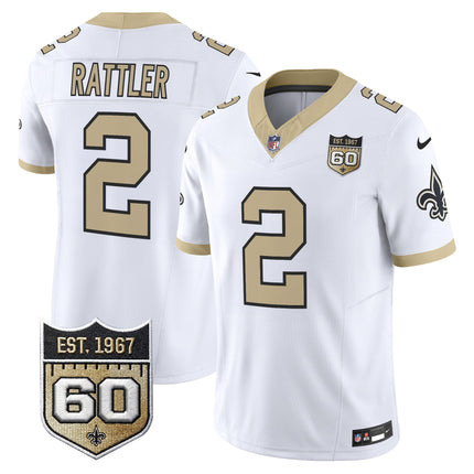 Men's New Orleans Saints 60th Anniversary Patch Vapor Jersey - Gameday Golds Edition - All Stitched