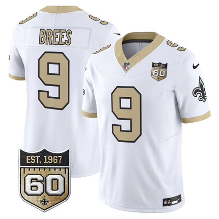 Men's New Orleans Saints 60th Anniversary Patch Vapor Jersey - Gameday Golds Edition - All Stitched