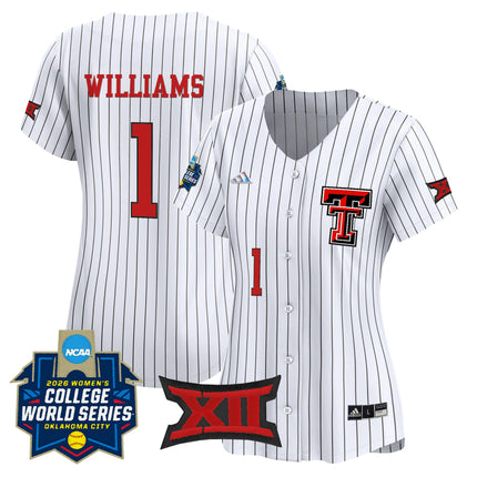 Women's Texas Tech Red Raiders Softball 2026 World Series (WCWS) Vapor Premier Limited Jersey - All Stitched