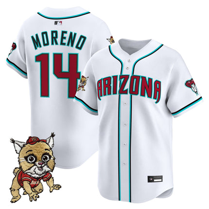 Men's Diamondbacks Baxter The Bobcat Patch Vapor Premier Limited Jersey - All Stitched