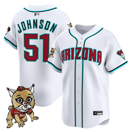 Men's Diamondbacks Baxter The Bobcat Patch Vapor Premier Limited Jersey - All Stitched
