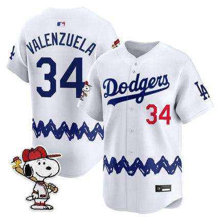 Men's Los Angeles Dodgers x Peanuts Vapor Premier Limited Jersey - Stitched