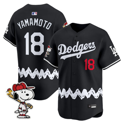 Men's Los Angeles Dodgers x Peanuts Vapor Premier Limited Jersey - Stitched