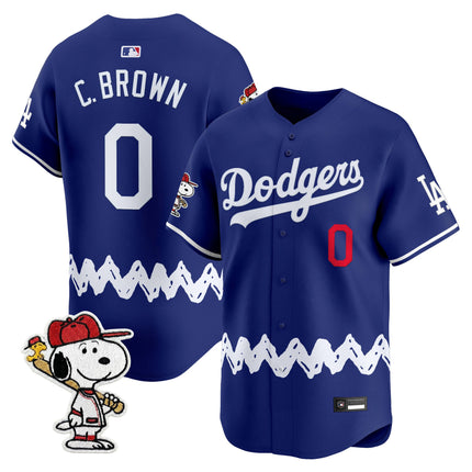 Men's Los Angeles Dodgers x Peanuts Vapor Premier Limited Jersey - Stitched