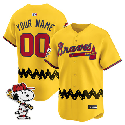 Atlanta Braves x Peanuts Vapor Premier Limited Custom Jersey - Stitched