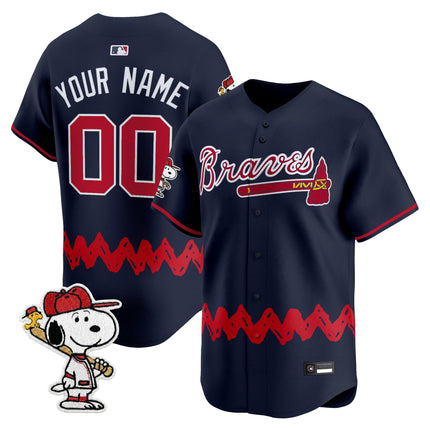 Atlanta Braves x Peanuts Vapor Premier Limited Custom Jersey - Stitched
