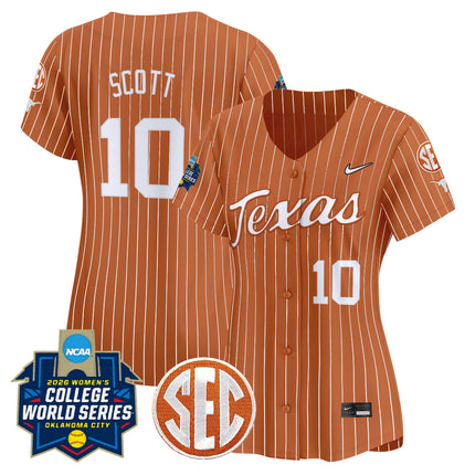 Women's Texas Longhorns Softball 2026 World Series (WCWS) Vapor Premier Limited Jersey - All Stitched