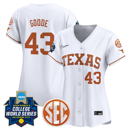 Women's Texas Longhorns Softball 2026 World Series (WCWS) Vapor Premier Limited Jersey - All Stitched