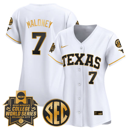 Women's Texas Longhorns Softball 2026 World Series (WCWS) Vapor Premier Limited Jersey - All Stitched