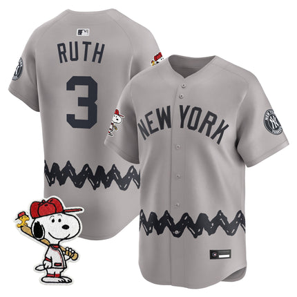 Men's Yankees x Peanuts Vapor Premier Limited Jersey - Stitched